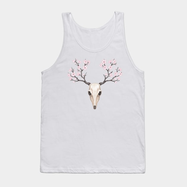 Blooming deer skull Tank Top by Laura_Nagel